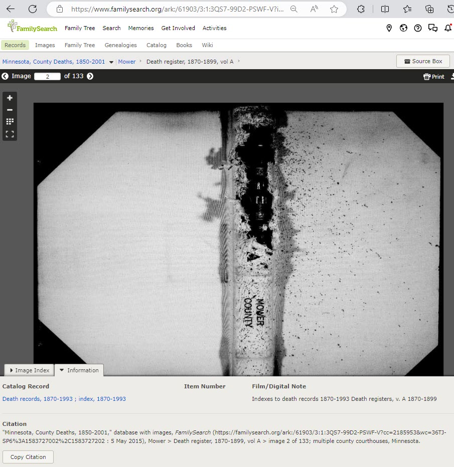 Birth registers on FamilySearch Evidence Explained